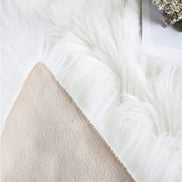 Heart Shaped Fluffy Rug - Faux Wool Shag Carpet