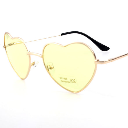 Heart-Shaped Pink Sunglasses