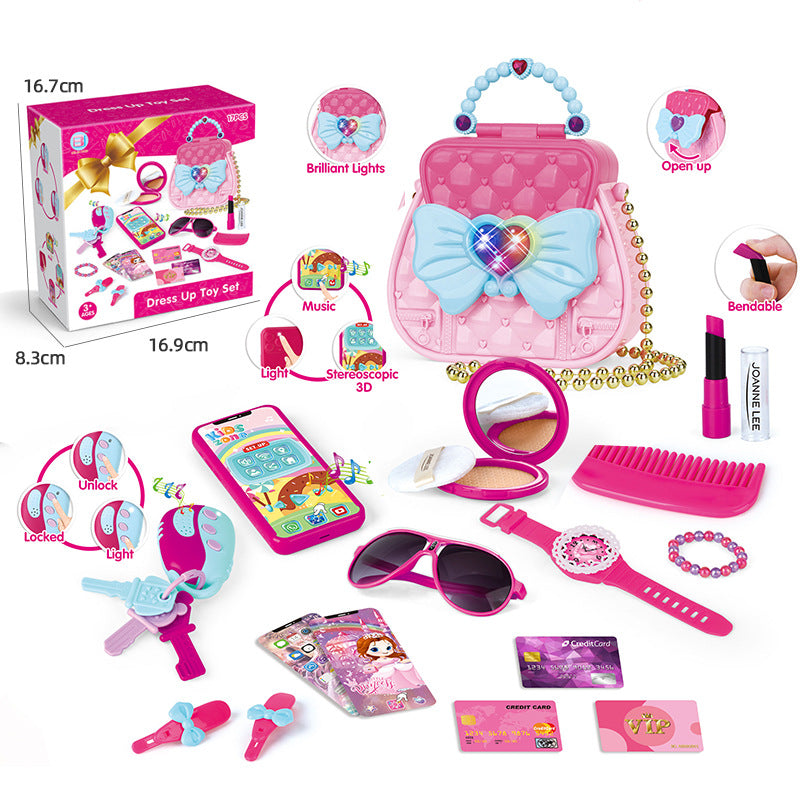Kids Pretend Makeup Toy Set with Handbag (Cross-Border Supply)