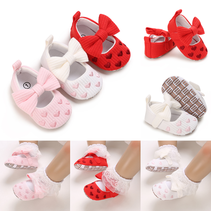 Heart-Shaped Baby Princess Shoes for Beginners