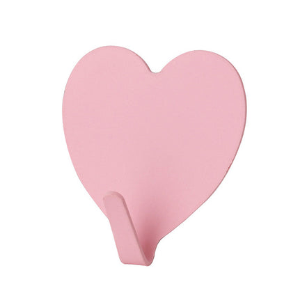 Pink Heart Sticky Hook - Stainless Steel Room Decor