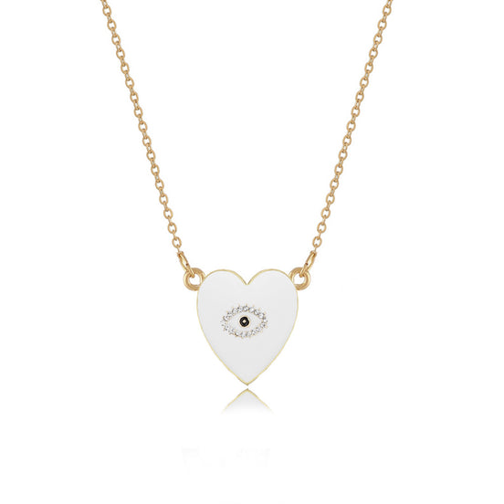 Heart-Shaped Diamond Necklace for Women