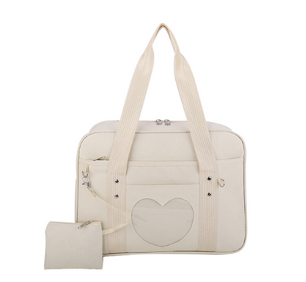 Cute Japanese Style Shoulder Bag with Heart Design