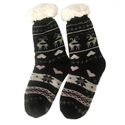 Striped Knitted Socks with Heart Design