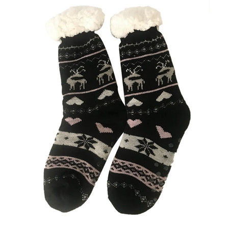 Striped Knitted Socks with Heart Design