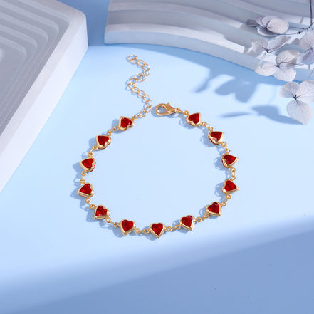 Candy Color Heart Beaded Bracelet
