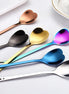 Heart Shaped Stainless Steel Spoons Set for Desserts