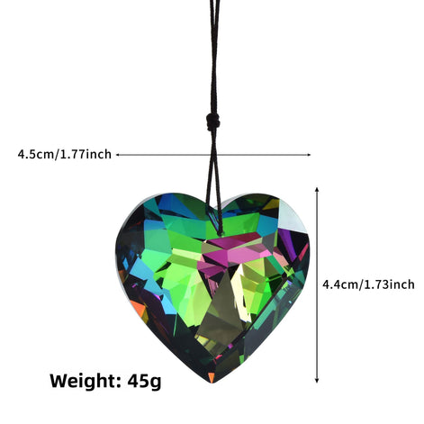 Crystal Heart Bead Pendant