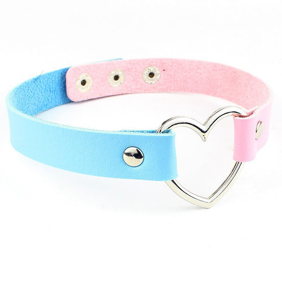 Harajuku Street Dance Heart-Shaped Choker Necklace