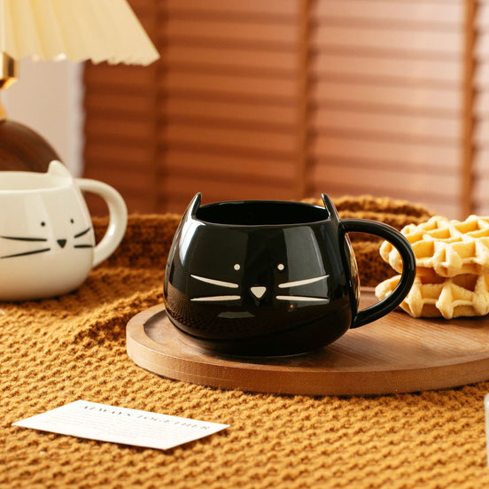 Cute cat ceramic mug