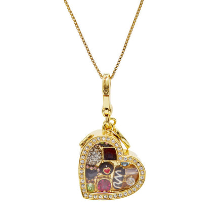 Fashionable Transparent Heart-Shaped Chocolate Box Keychain