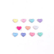 Dopamine Candy Heart Resin Nail Art Decorations (100 pcs)