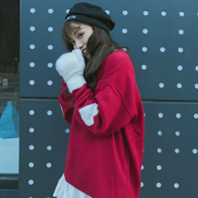 Loose-Fit Heart Sweater Pullover