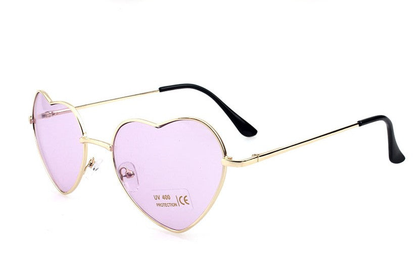 Heart-Shaped Pink Sunglasses