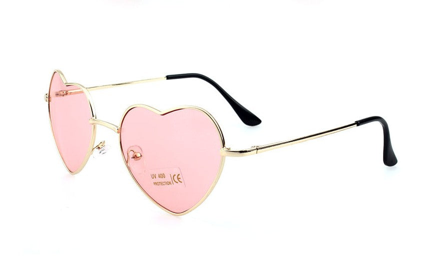 Heart-Shaped Pink Sunglasses