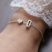 Fashionable Alloy Heart Letter Bracelet for Wholesale
