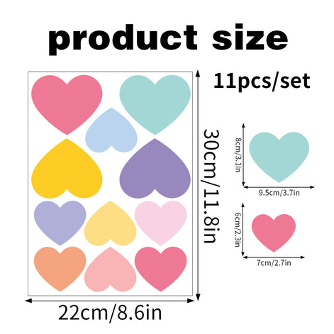 Creative Heart Wall Stickers Self Adhesive Home Decor