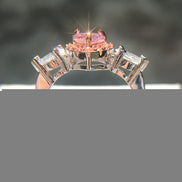 Heart-Shaped Zirconia Ring for Women