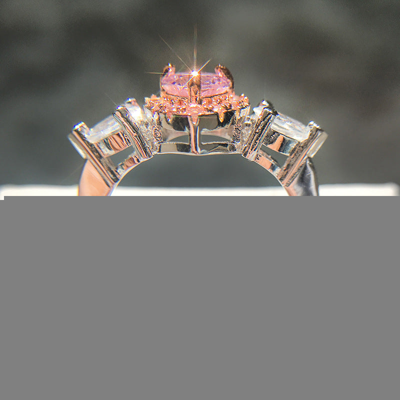 Heart-Shaped Zirconia Ring for Women