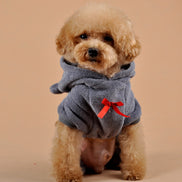 Pet Dog Clothes with Coral Fleece, Heart Bear Design