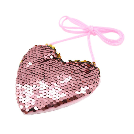Mermaid Sequin Kids' Crossbody Heart Bag (Wholesale)