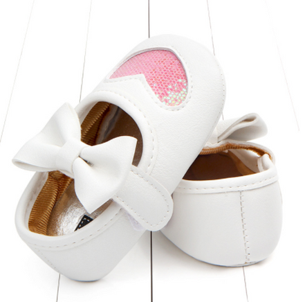Heart-Shaped Four-Color Baby Princess Shoes for Infants