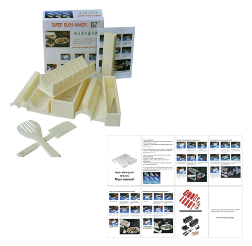 DIY Round Heart-Shaped Sushi Mold Tool Set