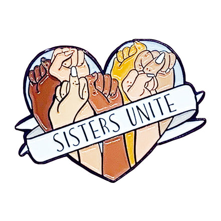 Sisters Unite Heart Brooch for Girls