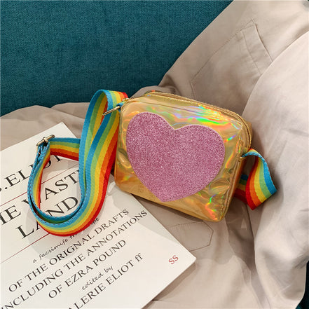 Heart-Shaped Laser Baby Shoulder Bag