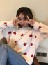 Loose Knit Heart Sweater