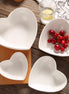 Creative Pure White Heart-Shaped Ceramic Plate Bowl
