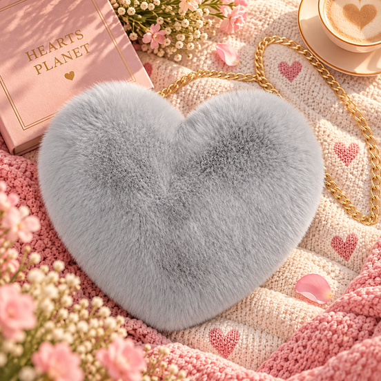 Fluffy Little Love Heart Bag