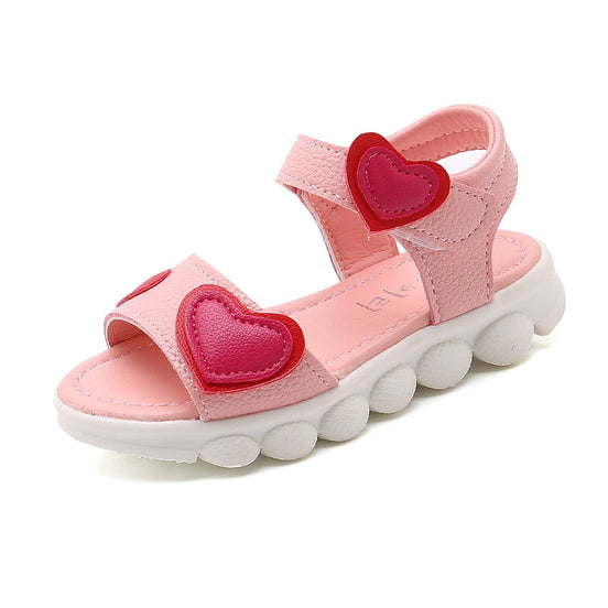 Children's Heart Design Open-Toe Velcro Sandals