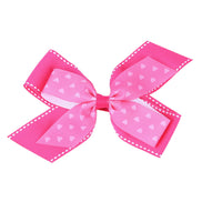 Heart-Shaped Dovetail Bow Hair Clip for Kids