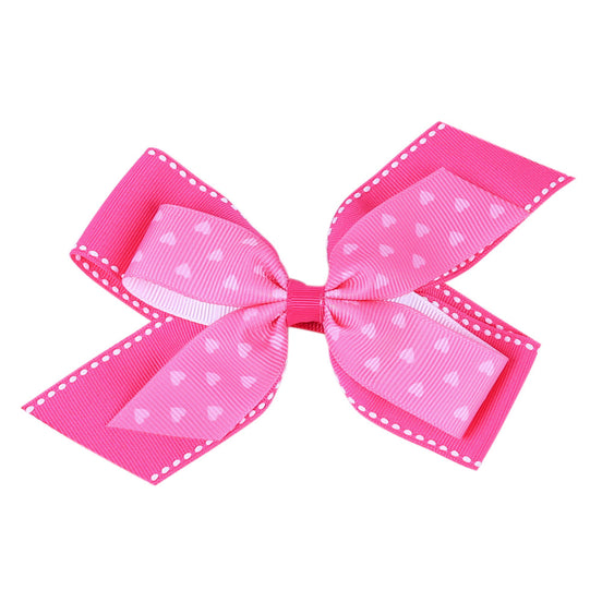 Heart-Shaped Dovetail Bow Hair Clip for Kids