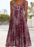 Cristina® Sleeveless Dress with Print and Heart Detail