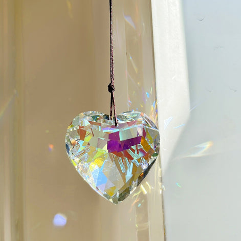 Crystal Heart Bead Pendant