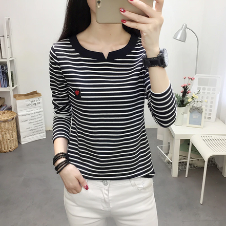 Bryan Striped Long Sleeve + Heart