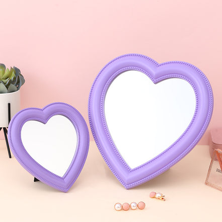Heart-Shaped Wall-Mounted Tabletop Decorative Mirror