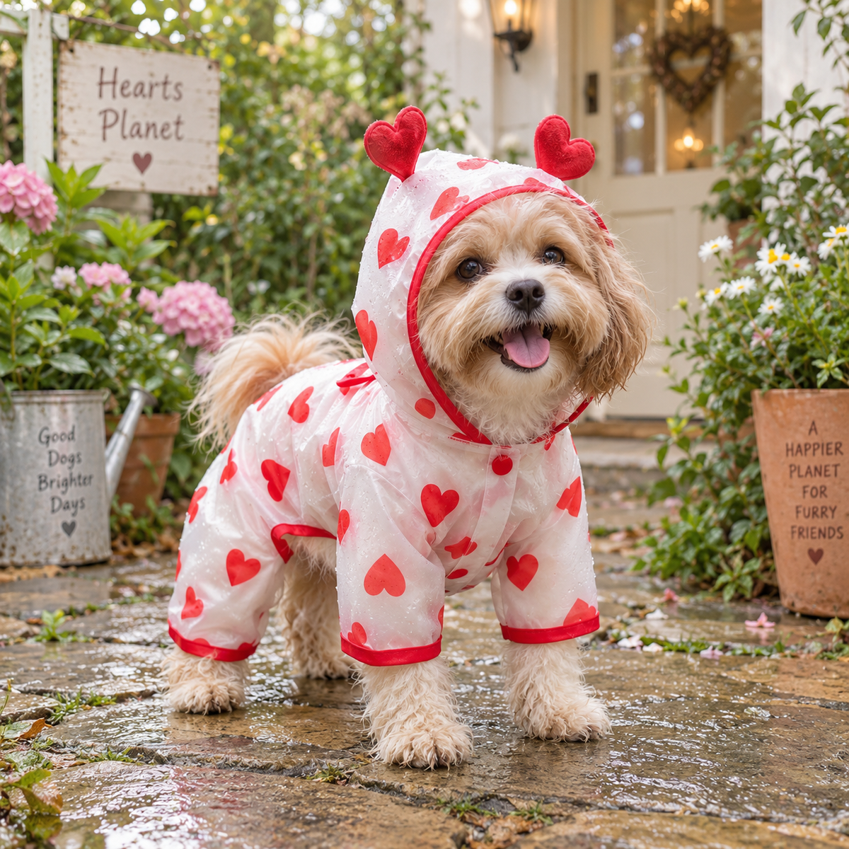 Heart Rain Dog Coat