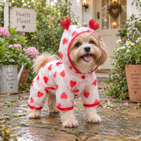 Heart Rain Dog Coat