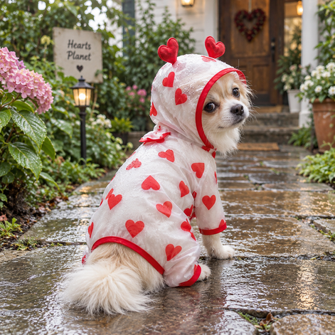 Heart Rain Dog Coat