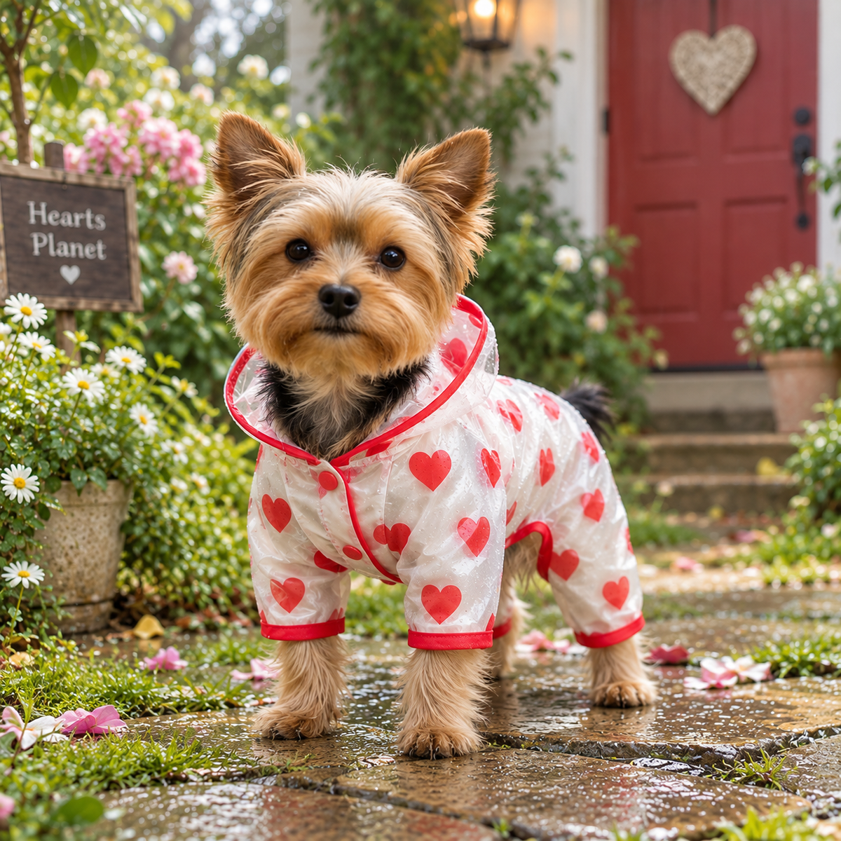 Heart Rain Dog Coat