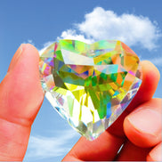 Crystal Heart Bead Pendant
