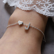 Fashionable Alloy Heart Letter Bracelet for Wholesale
