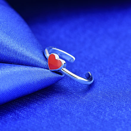 Red Heart Lock Necklace - Simple Love Design