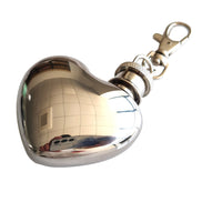 【 Jiujiu 】 Mini Heart-shaped snubbed Bottle keychain with a funnel, 1-ounce heart shape