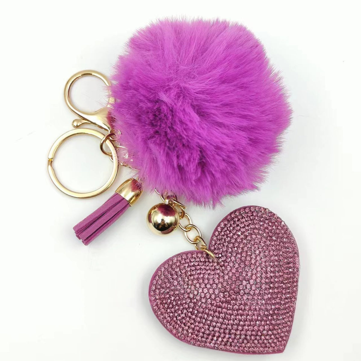 Heart-shaped keycha, bags, pendants, hairball accessories, car pendants