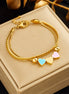 Colorful Double-layer Chain Heart Bracelet Necklace