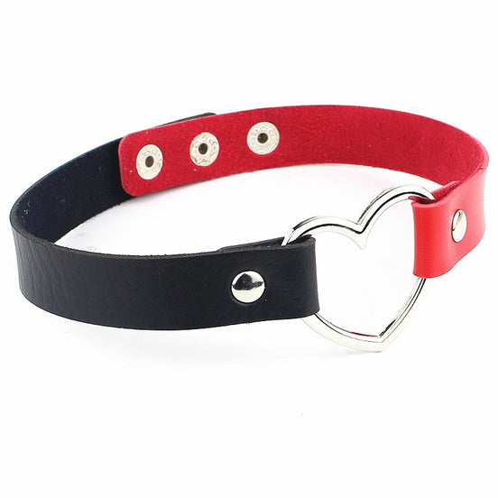 Harajuku Street Dance Heart-Shaped Choker Necklace